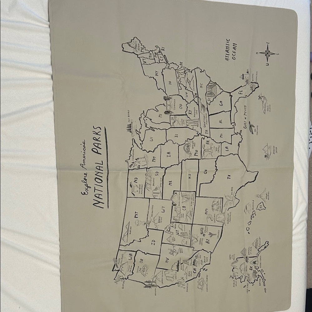 Gathre mat  National Parks Map